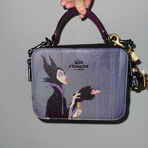 NWOT Coach DisneyX collab Malificent purse with Coach charm